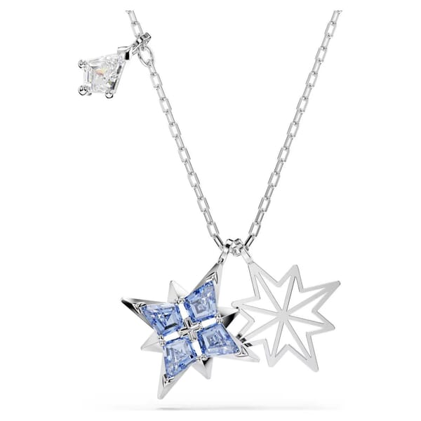 Swarovski smykke Symbolica pendant Star, Blue, Rhodium plated - 5734252